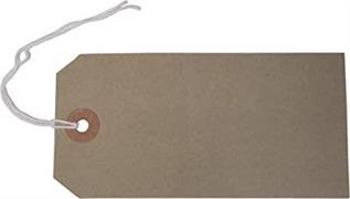CONF.100PCS SEGNACOLLO IN CARTONE CON ELASTICO