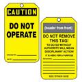 Tag colore GIALLO DO NOT OPERATE conf.10pz